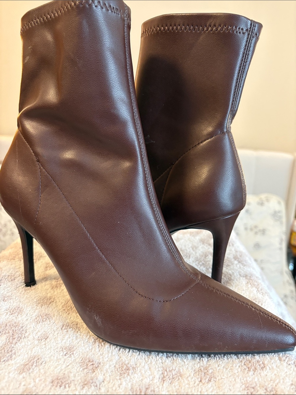 Sonoma Women’s Brown Pointed-Toe Stiletto Ankle Boots - Size 8.5